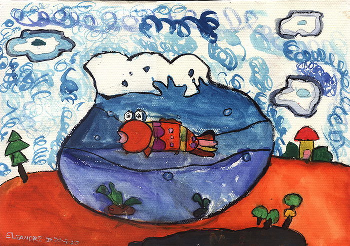 The Little Fish Wanted to Have Friends#Painting#