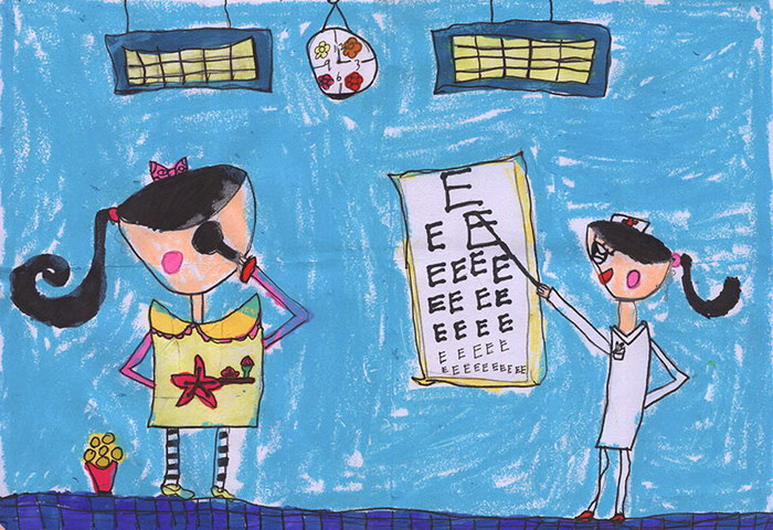 Eyesight Test#Silky Crayon Painting#