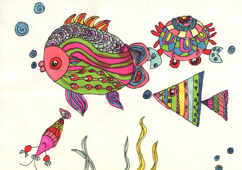 Fish#Marker Pen#