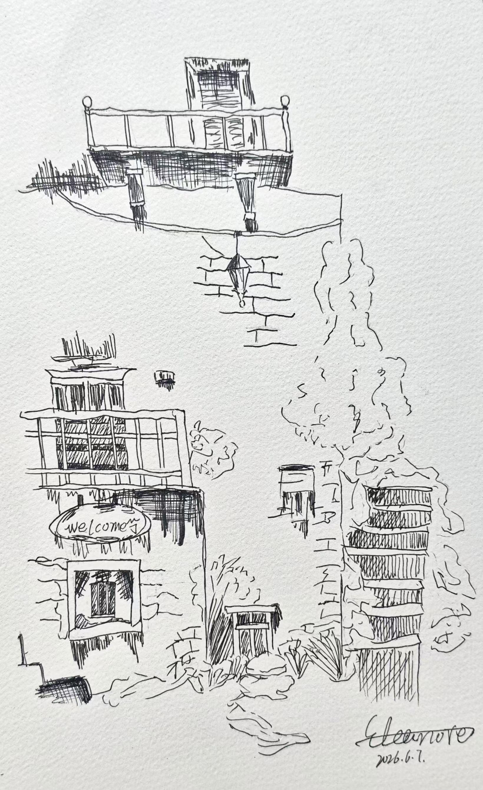 Old Street#Line Drawing#