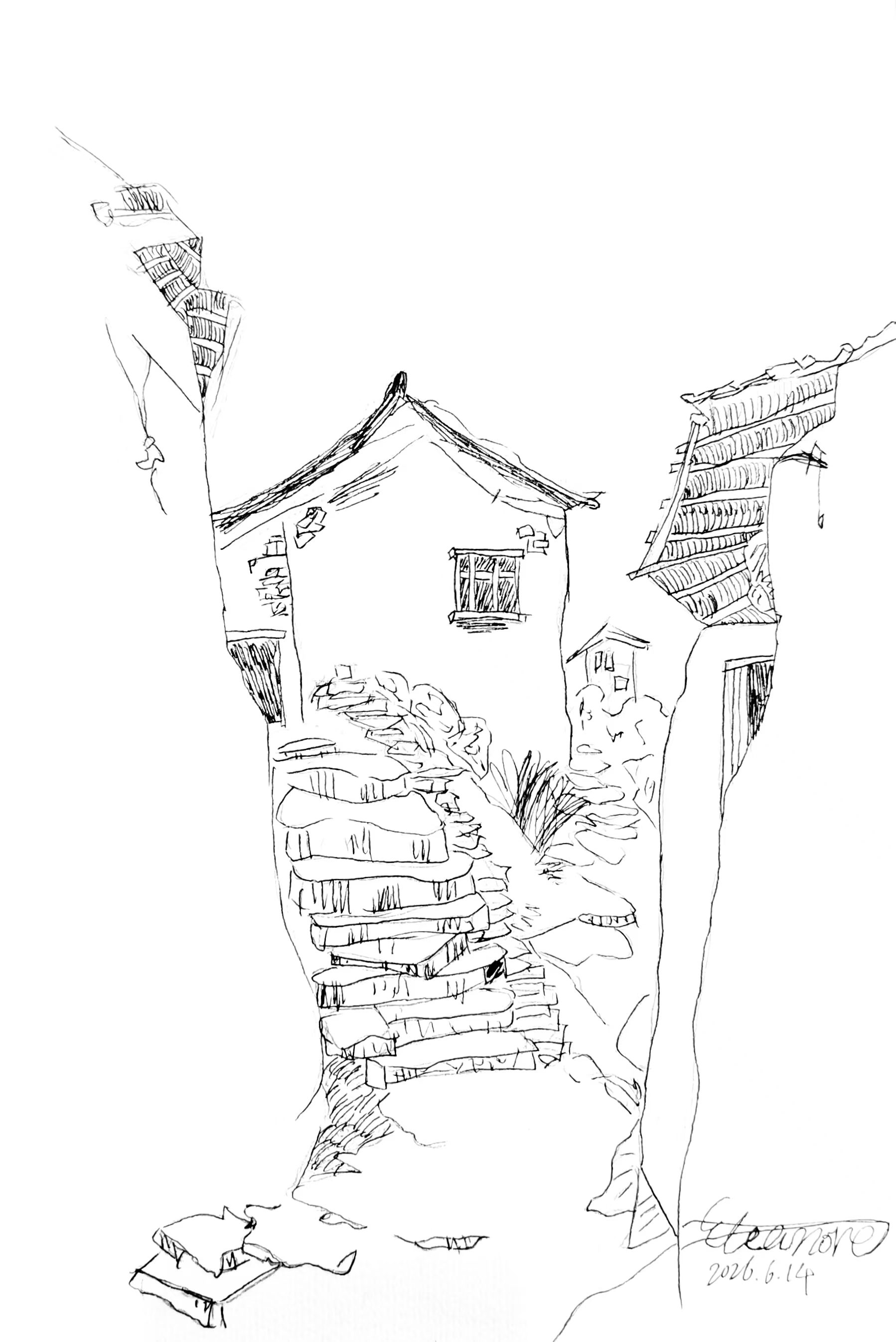 Old Street#Line Drawing#
