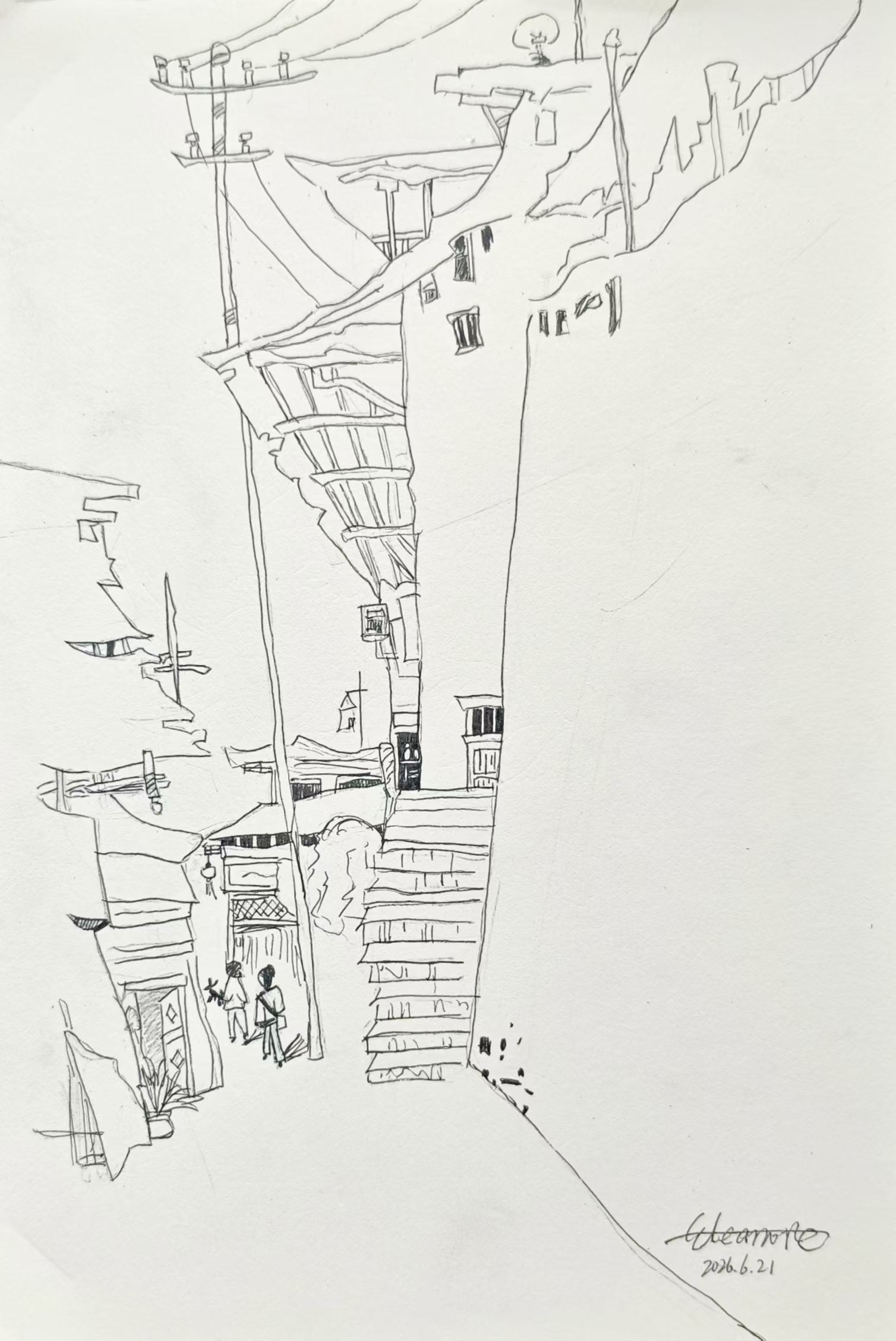 Old Street#Line Drawing#