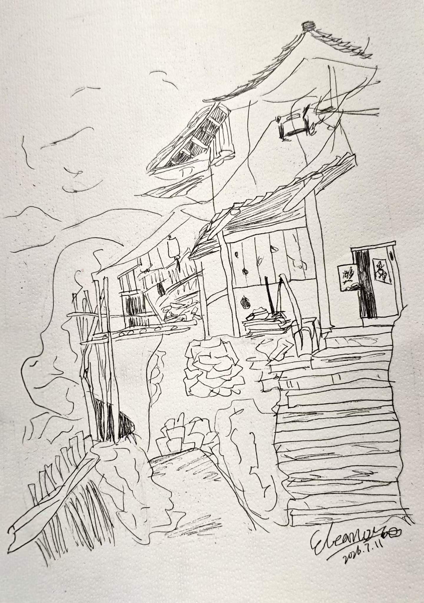 Old Street#Line Drawing#